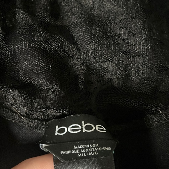 Bebe mini black dress with lace back - Picture 2 of 4